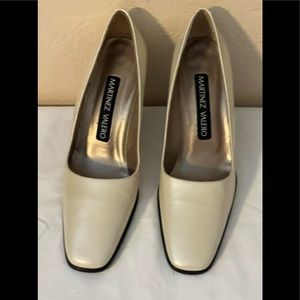 Patent leather heels.